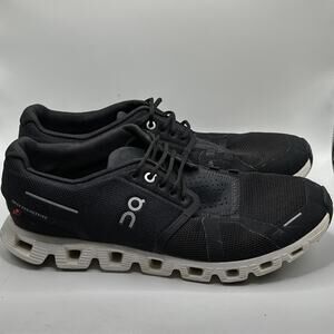 On Mens Cloud 5 Black Running Shoes Sneakers Size 9